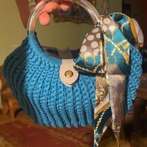 Hand crocheted shell purse
